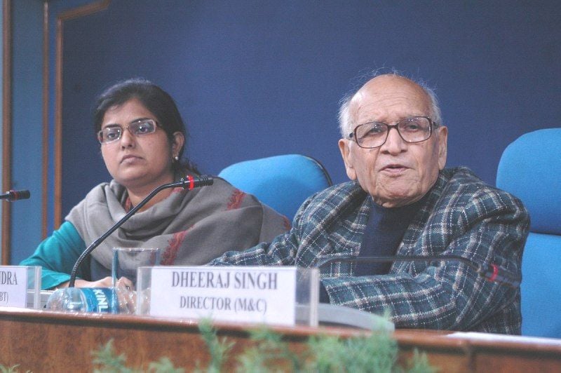 Bipan Chandra at a seminar by National Book Trust