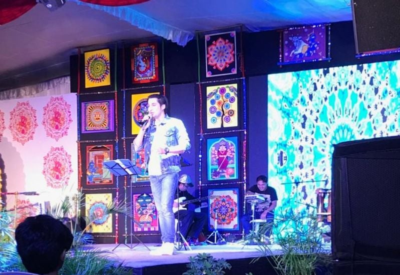 Bishwajit Ghosh performing live at a gig