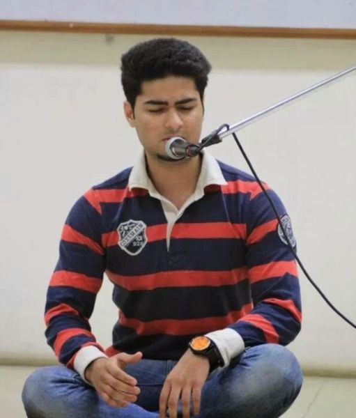 Bismil during one of the inter-university singing competitions