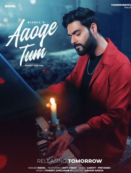 Bismil on the poster of his Hindi sufi song titled 