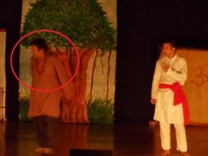 Biswapati Sarkar playing in Bengali play