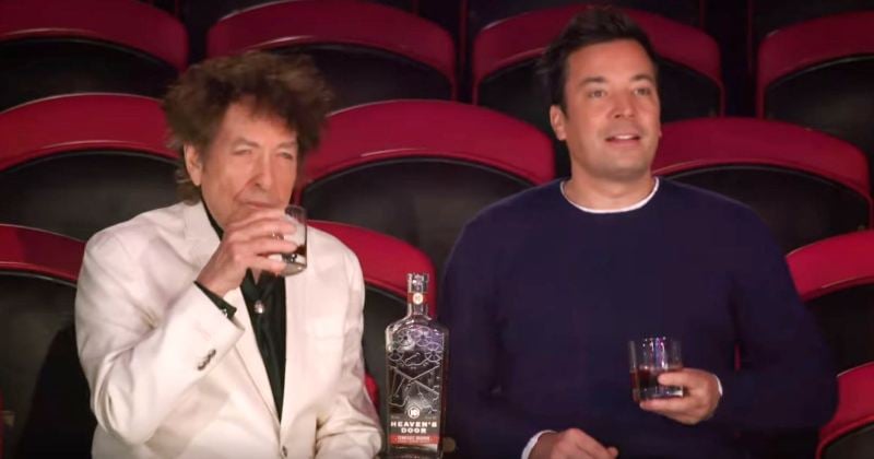 Bob Dylan while having whiskey along with Jimmy Fallon on The Tonight Show