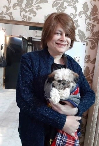 Bobby Darling with her pet dog
