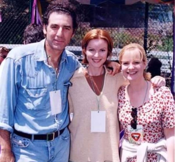 Bonnie Hunt with Marcia Cross and Michael Richards (right to left) in 1977