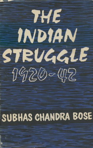 Cover page of the book written by Subhas Chandra Bose