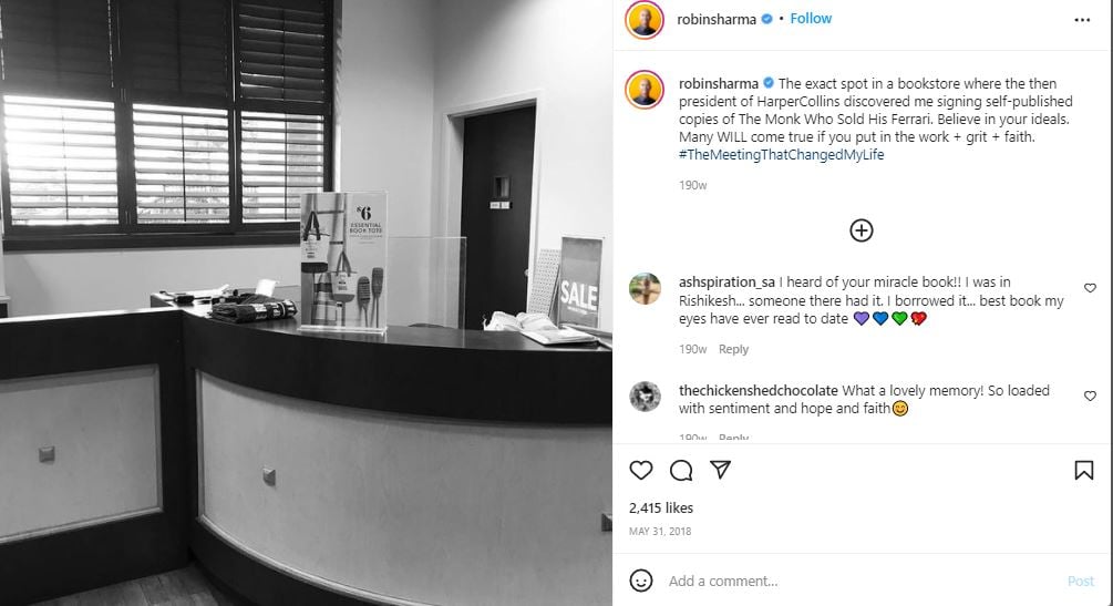 Bookstore where Robin met HarperCollins for the first time