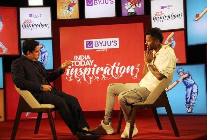 Boria Majumdar with Hardik Pandya