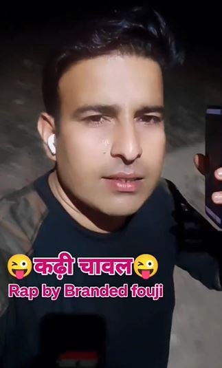 Branded Fouji while recording one of his songs named Kadhi Chawal