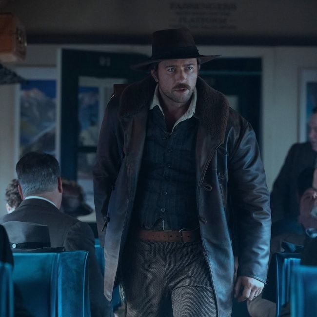 Brandon Sklenar in a scene from the television series 1923