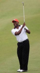 Brian Lara playing golf