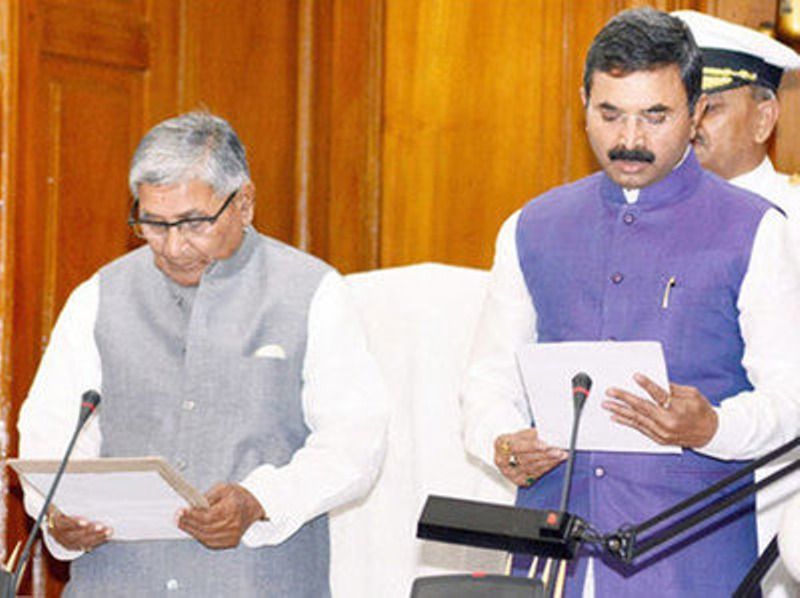 Brijesh Singh Taking the Oath as an MLC