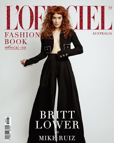 Britt Lower featured on a magazine cover