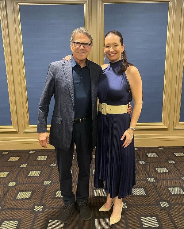 Brooke Rollins and Rick Perry