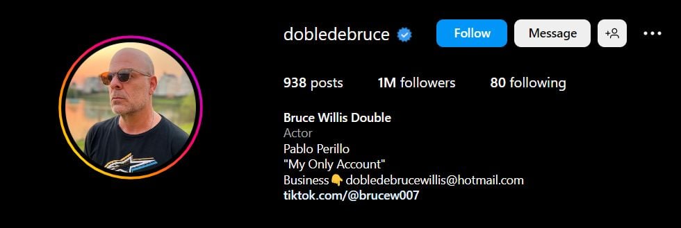 The Instagram account of Pablo Perillo