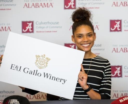 Bryonna Burrows after accepting an internship with GALLO