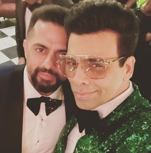 Bunty Sajdeh with Karan Johar