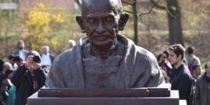 Bust of Mahatma Gandhi in Hannover, Germany