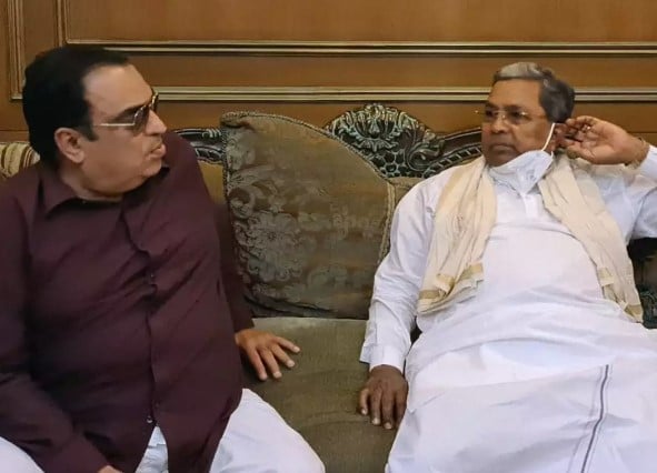 C. M. Ibrahim with Siddaramaiah