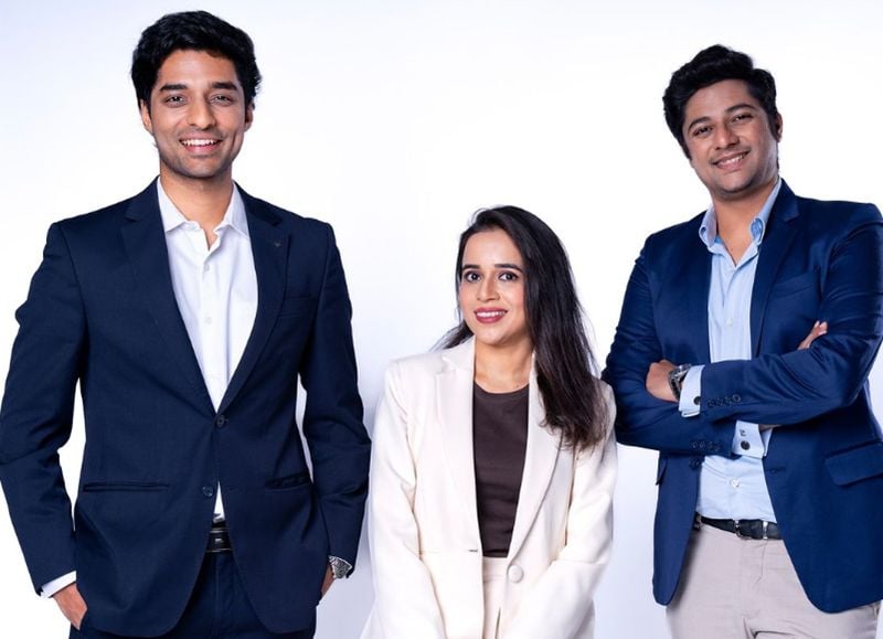 CA Rishita Motwani with the founders of The 1% Club