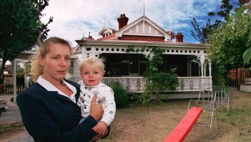 Cameron Green (at the age of 1) with his mother, Bee Tracey