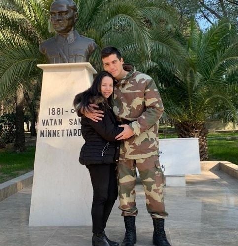 Can Yaman wearing the Turkish military uniform