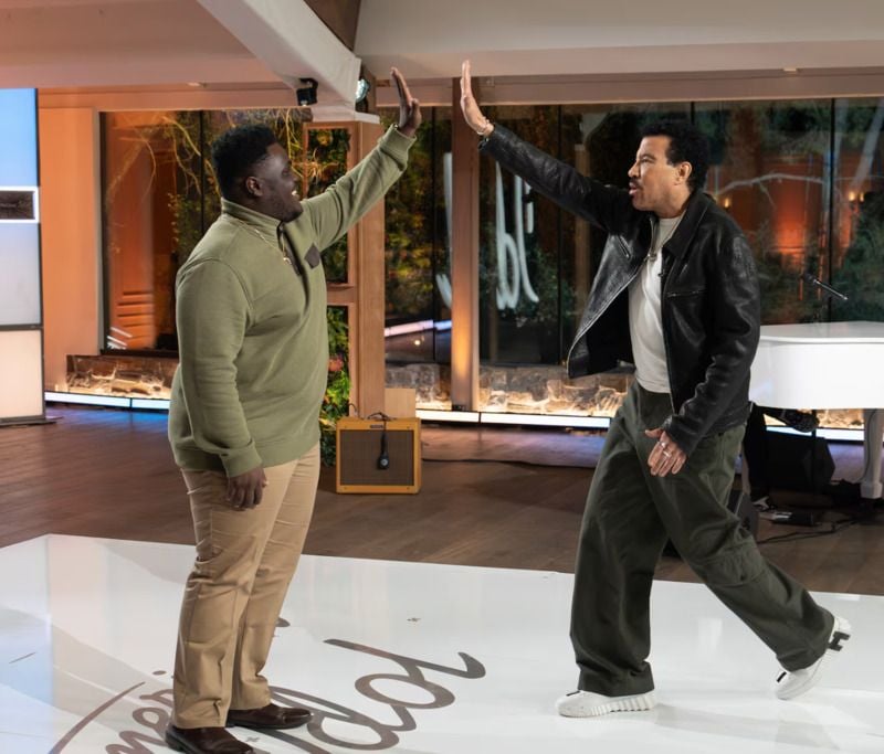 Canaan James Hill with American Idol judge Lionel Richie