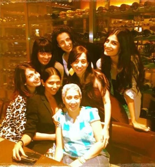 Candice Pinto with her friends enjoying her birthday