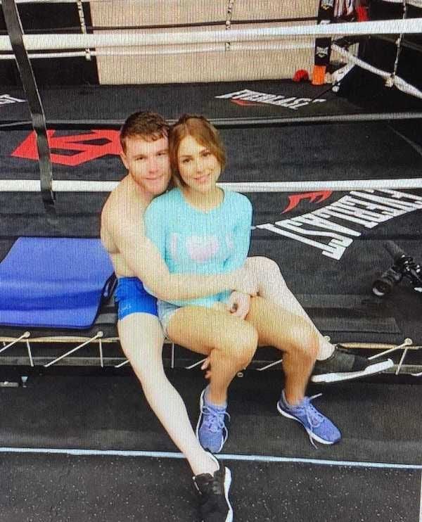 Canelo Alvarez and Fernanda Gómez during their early dating days