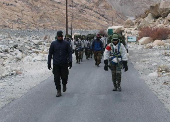 Captain Shiva Chauhan leading a team of sappers