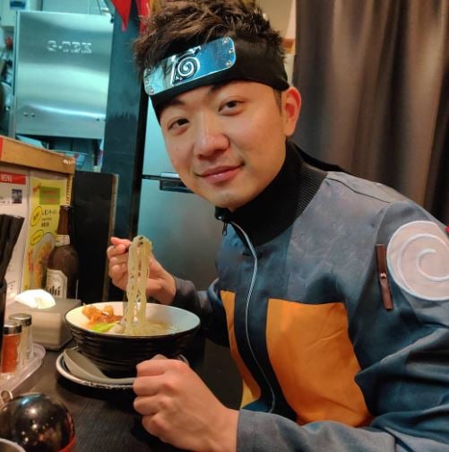 Carl Pei dressed as Naruto Uzumaki on Halloween