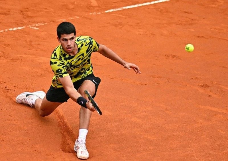 Carlos Alcaraz during a tournament