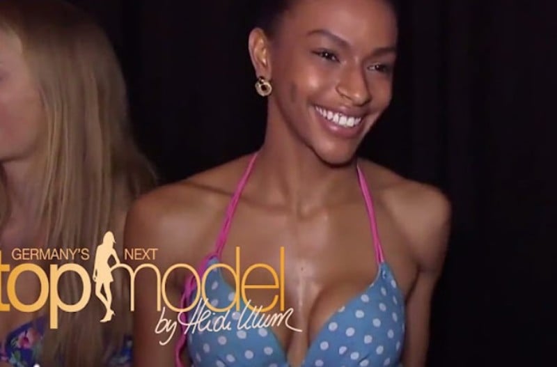 Cecilia Asoro in a promotional poster of the German reality show Germany