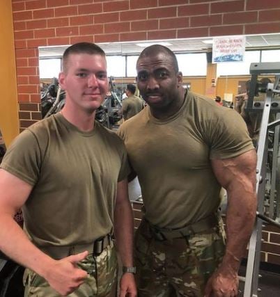 Cedric McMillan while he was in the Us Army