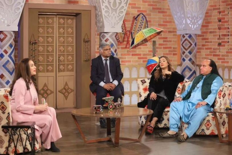 Chahat fateh Ali Khan during a talk show