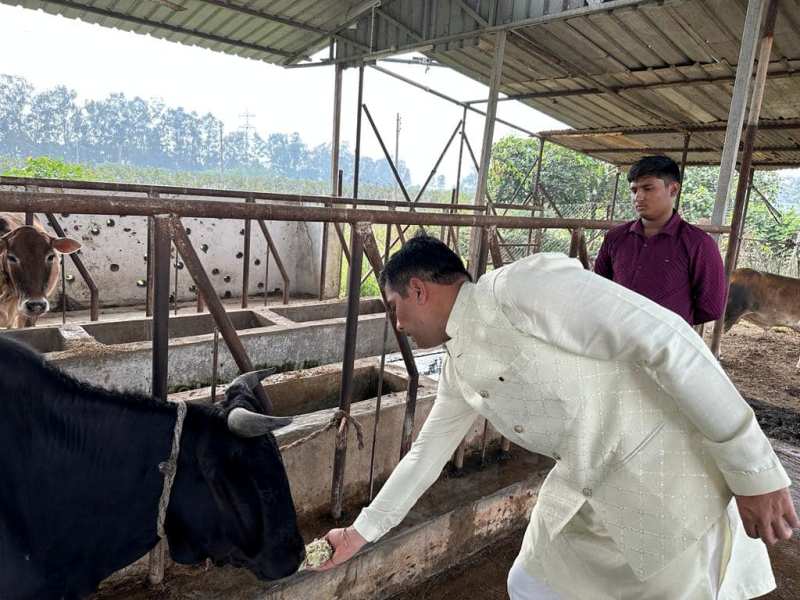 Chaitanya Baghel spending his time at his family