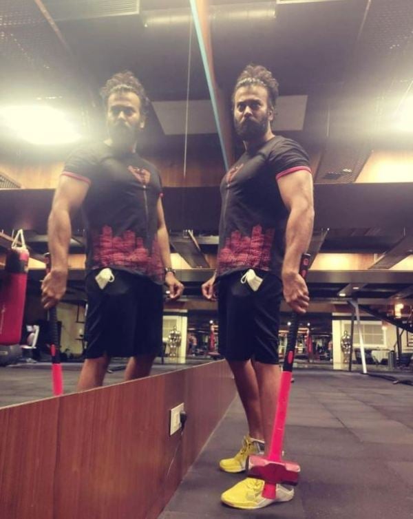 Chaitanya Krishna at the gym