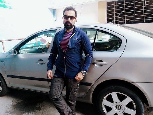 Chakravarthy Chandrachud with his car
