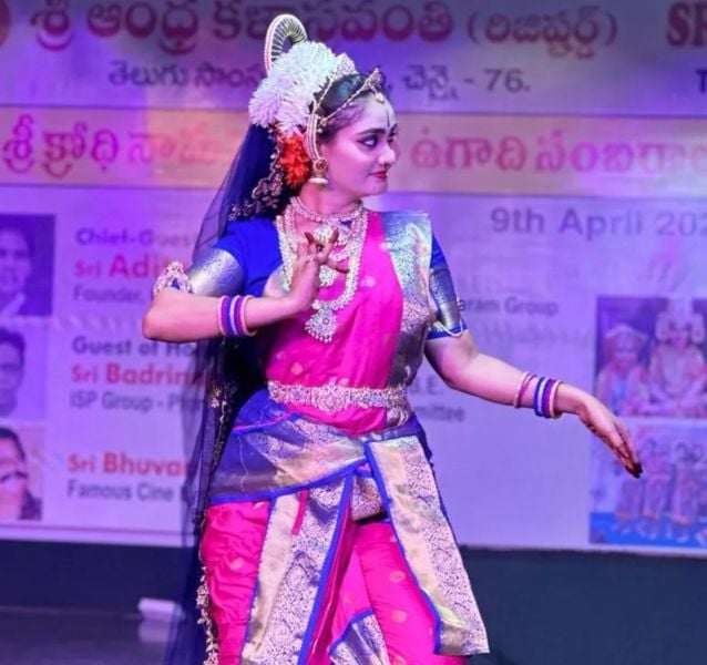 Chandni Rao in a still from one of her classical dance live performances