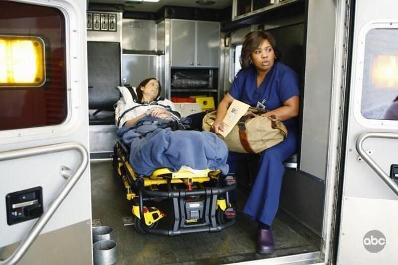 Chandra Wilson (right) in a still from the American medical drama TV series titled 