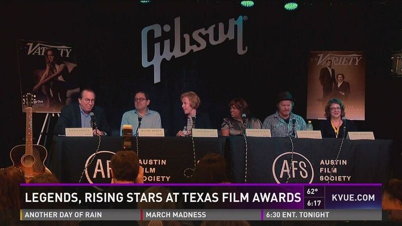 Chandra Wilson (third from right) at the Texas Film Awards where she was inducted into the Texas Film Hall of Fame (2016)