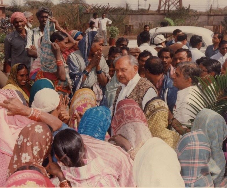 Chandulal Chandrakar speaking to the people