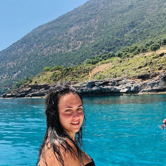 Chanelle Agius during her trip to Greece
