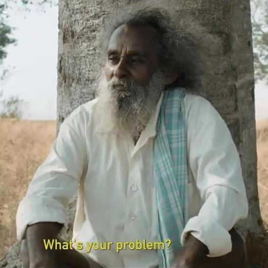 Channegowda in a scene of the Thithi film