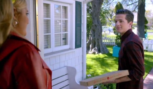 Charlie Puth with Meghan Trainor in a still from the music video for the song 