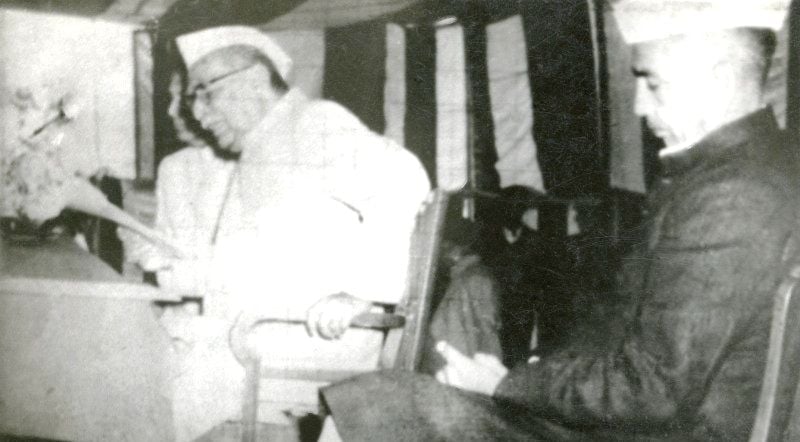 Chaudhary Charan Singh with Gobind Ballabh Pant in 1950