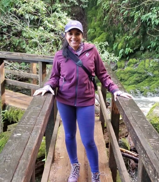 Chaya Nayak during trekking