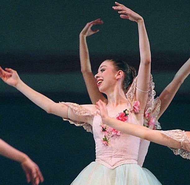 Chelsea Clinton while practising ballet