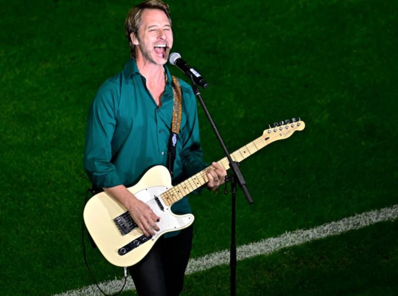 Chesney Hawkes in a still from his live performance at the 2022 FIFA World Cup in Qatar