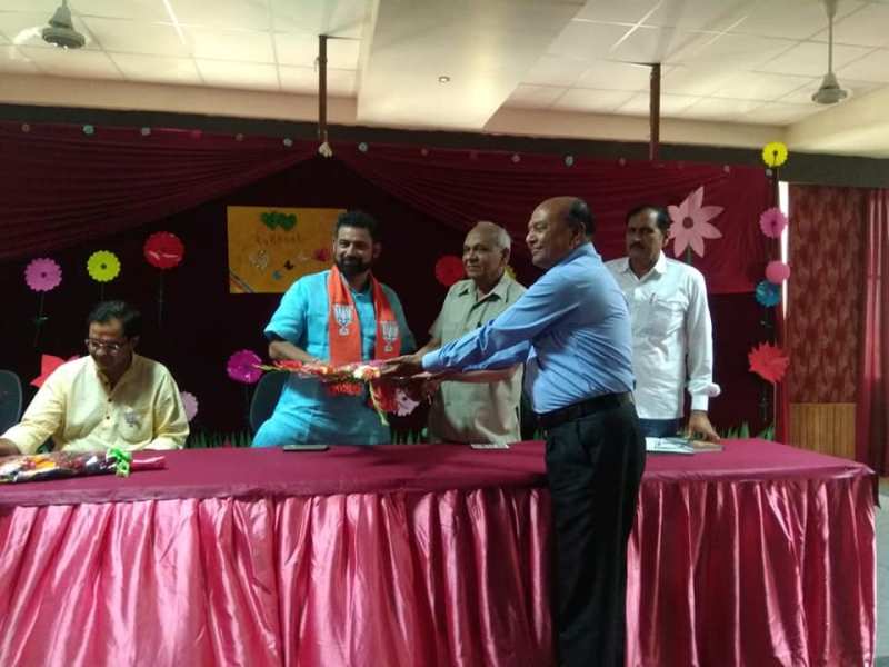 Chetan Sharma during a BJP function