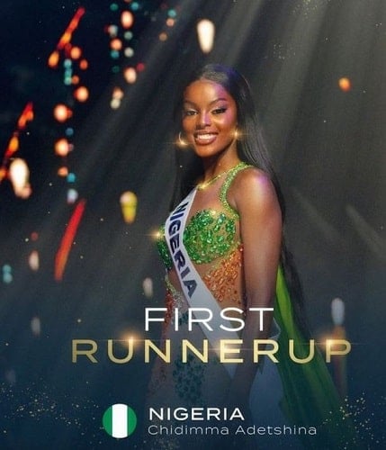 Chidimma Adetshina- First Runner Up in Miss Universe